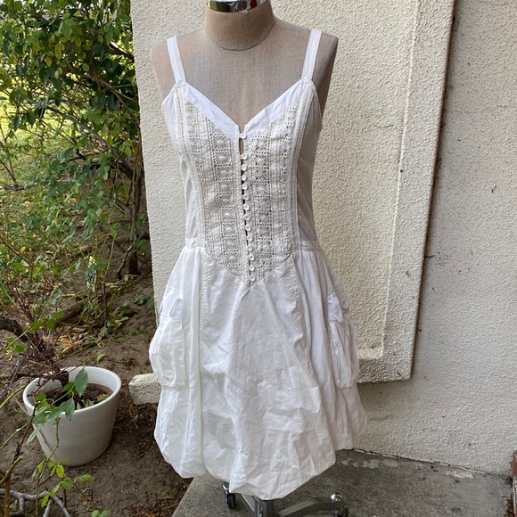 Mollo Rello bohemian style bubble dress w/ fabulous deep pockets - Picture 3 of 15